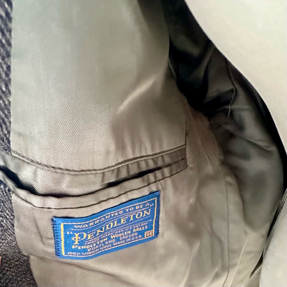 Pendleton Wool Blazer with Light Gray Suede Accen… - image 14